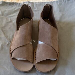 Officine Creative Brown Suede Wrap Sandals